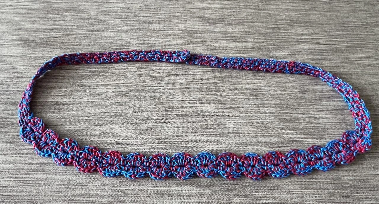 Bandeau Serre tête Headband Stirnband Hoofdband Venda 1m10 Coton Rouge Bleu tuqu – photo 4